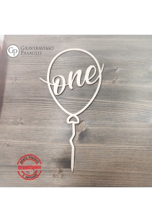 Medinis torto smeigtukas "One"  